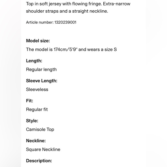 H&M black fringe top - Picture 6 of 6